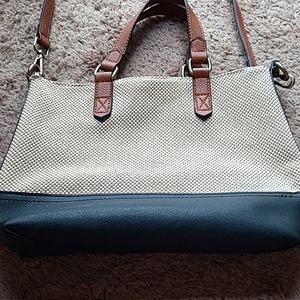 Multi tone crossbody purse